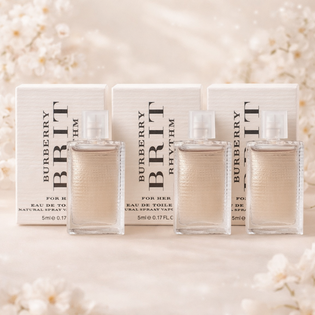✨ BURBERRY BRIT RHYTHM FOR HER – 3 x 5 ml Bundle ✨