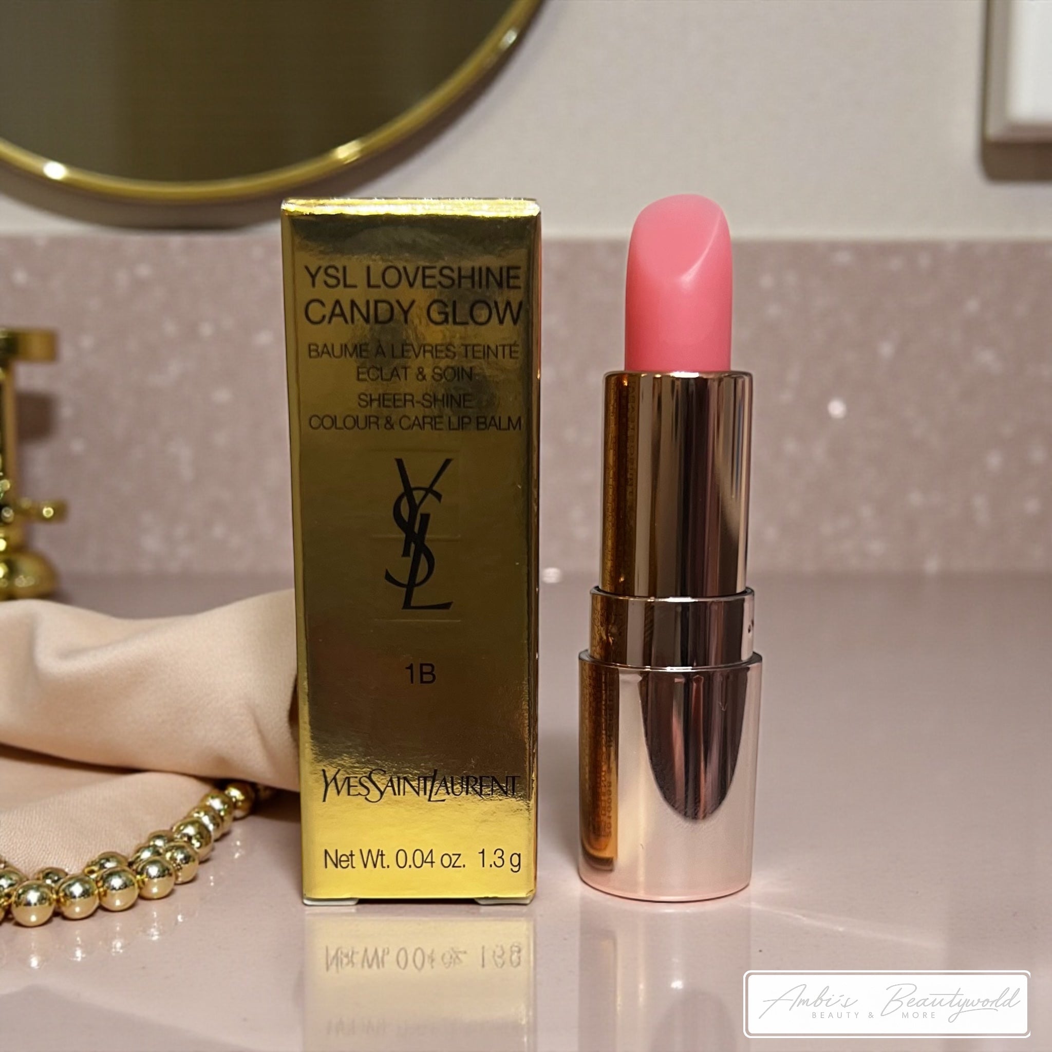 💄 YSL– Loveshine Candy Glow Mini Lippenstift 1B Pink Sunrise 1,3 g