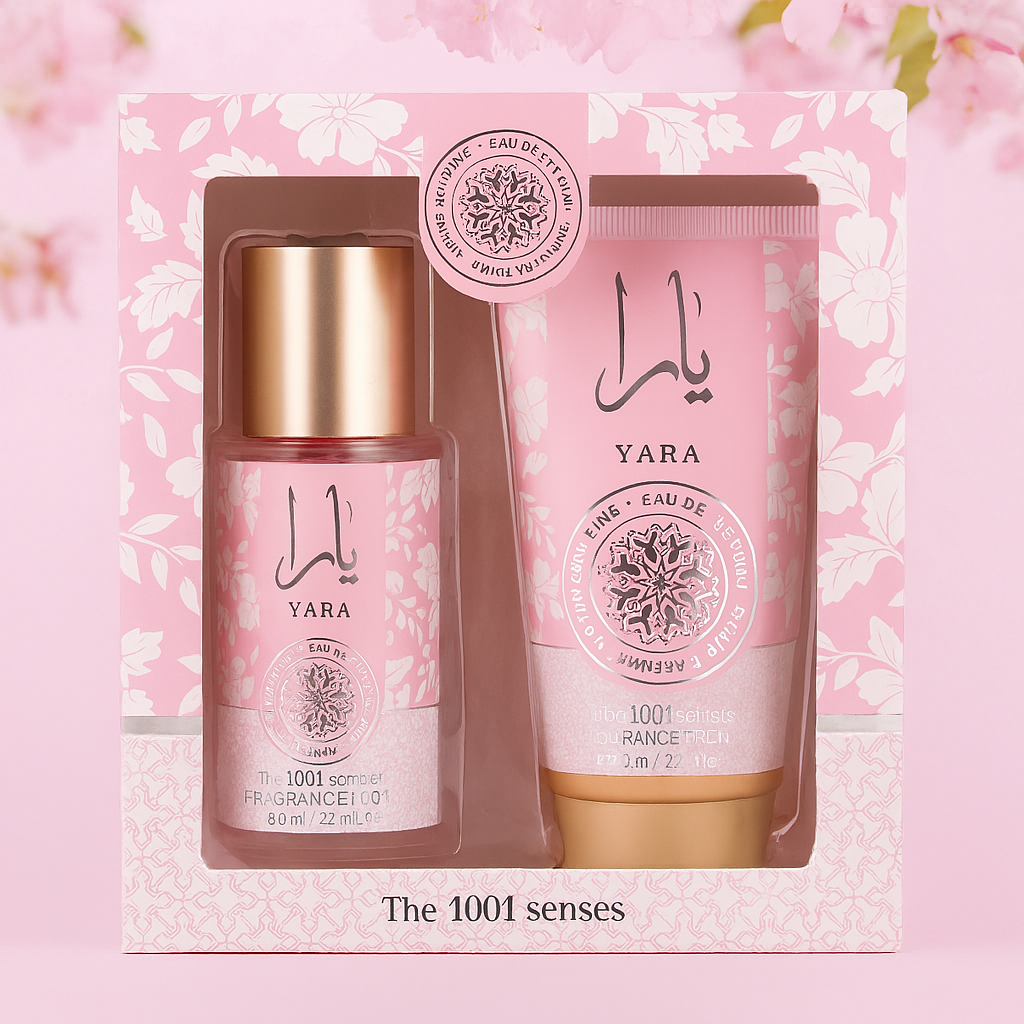 Yara Geschenkset Bodyspray 80 ml + Bodylotion 75 ml