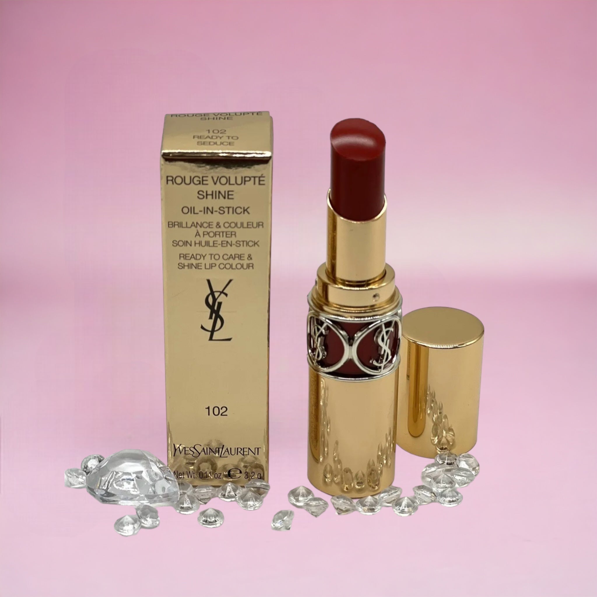 Yves Saint Laurent Rouge Volupte Shine Lipstick 102 Ready To Seduce