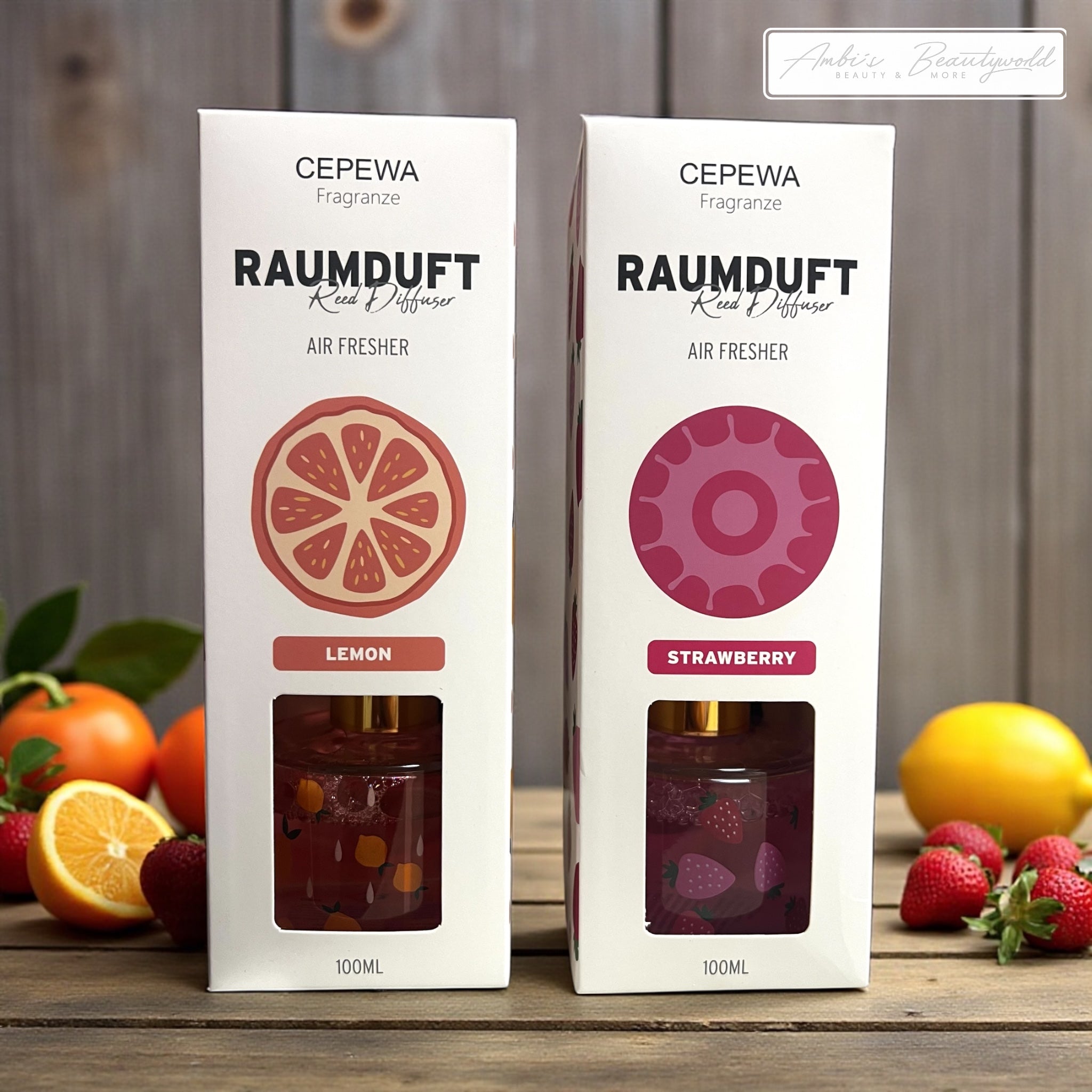 Raumduft im Glas Zitrone 🍋 + Erdbeere🍓 je 100 ml